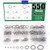 Keadic 550Pcs Spring Lock Washer Assortment Kit 304 Stainless Steel  9 Sizes - M2 M2 5 M3 M4 M5 M6 M8 M10 M12