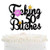 Funny Happy 50th Birthday Cake Topper - Glitter Fabulous Fifty Years Birthday Cake Décor - Cheers To Dirty 50th Birthday Party Decoration