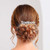 Catery Flower Bride Wedding Hair Comb Hair Accessories with Pearl Bead Bridal Side Combs for Women -Gold-