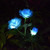 Chasgo Blue Rose Solar Flower Stake Lights  Waterproof Solar Garden Lights Outdoor Christmas Stake Lights for Garden  Yard  Christmas Pathway  Grave D