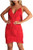 LVOW Women Sexy Open Back Strap Skirt 1920s Gatsby Flapper Cocktail Party Fringed Mini Dress -Red  M-