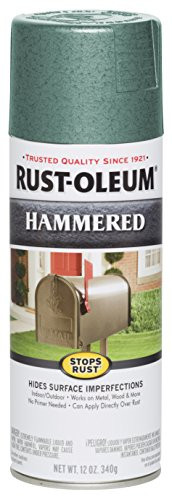 RustOleum 7219830 Hammered Metal Finish Spray Verde Green 12Ounce