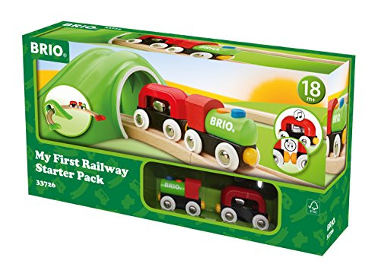 brio my first railway beginner pack wooden toy train set