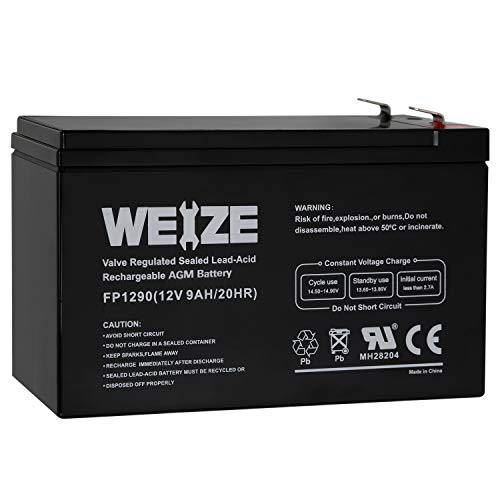 Weize 12V 9AH Rechargeable SLA Battery For APC UPS Computer Backup ...