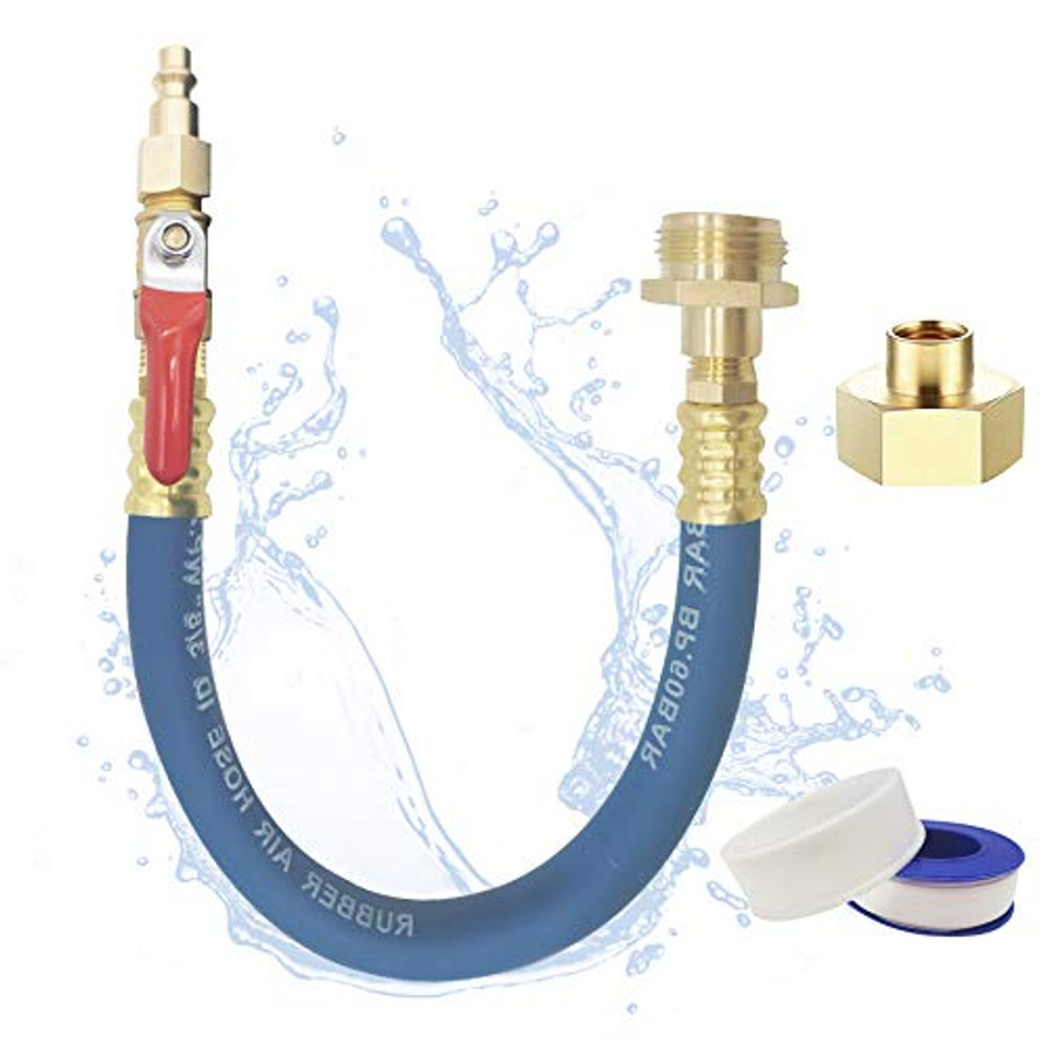 RV Winterizing Kit Sprinkler Blowout Adapter with Shut Off Valve,Air