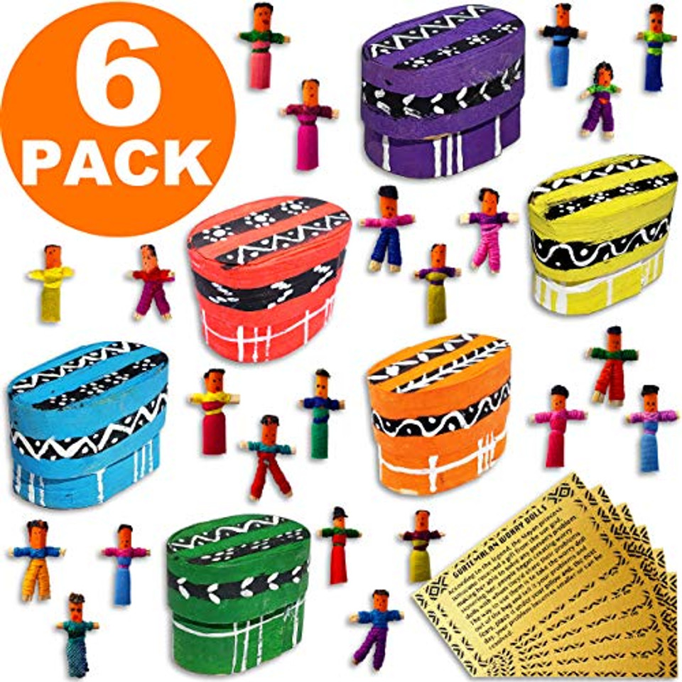 Worry Dolls in a Box from Guatemala Super Cute Little Worry Dolls