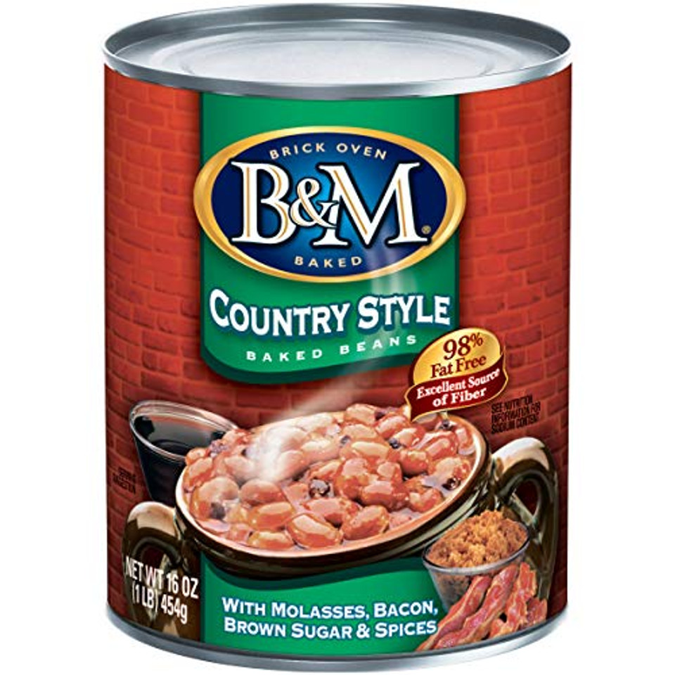 B and M Baked Beans Country Style 16 Ounce Pack of 12