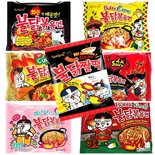 Samyang Buldak Challenge Spicy Chicken Noodles Original spicy ramen 2x spicy ramen Carbo ramen