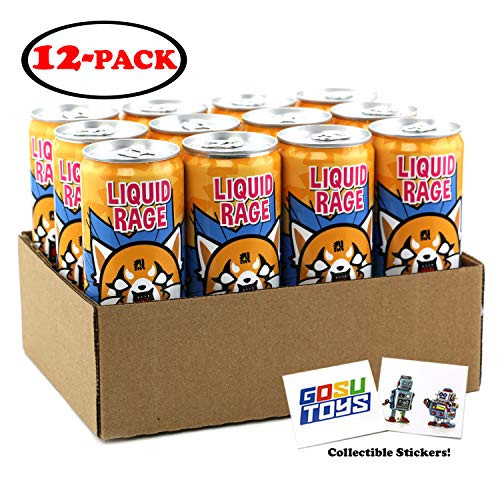 Aggretsuko Liquid Rage Energy Drink 12 FL OZ 355mL Can 12 Pack Case