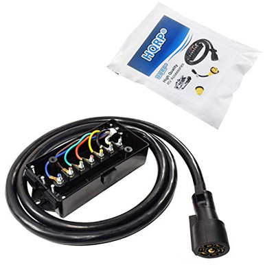 HQRP 7-Way RV Trailer Camper Truck Plug Cord w- 7-Pole Wiring Junction