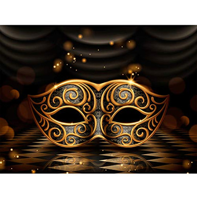 AIBIIN 10x7ft Masquerade Mardi Gras Backdrop For Birthday