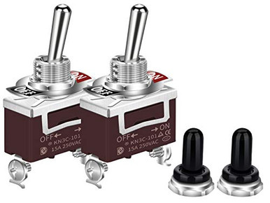 DaierTek 2Pcs Waterproof Rocker Toggle Switch 20A 125VAC-15A 250VAC ...