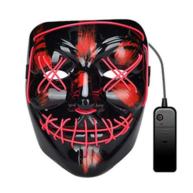 Halloween Mask LED Light Up Mask for Festival Cosplay Halloween Costume ...