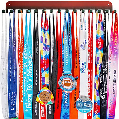 Lapetale Fashion Medal Hanger Holder Display Shelf Bib Rack with 15 ...