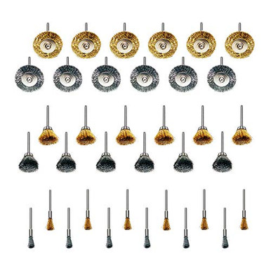Toolman 36PC Wire Wheel Brush Set Steel Polishing Wheel Brushes Wire