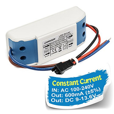 Chanzon LED Driver 600mA -Constant Current Output- 9V-13-6V -Input 100 ...