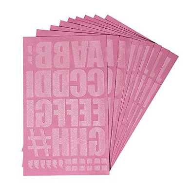 Pink Flock Notes Magfok Iron on Transfer 2 Inch Pink Flock Letter 9 Sheet -More Color ...