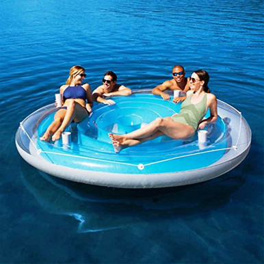 Bestway 4 Person Cooler Z Blue Caribbean Floating Island Inflatable in ...