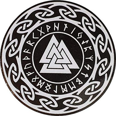 MAMA STICKER BUMPER WHITE TRIPLE TRIANGLE VIKING NORSE RUNE FEAR ...