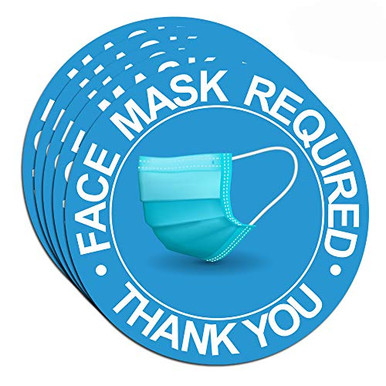 Face Mask Required Sign Peel and Stick Vinyl - Please Wear Masks Sign ...