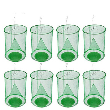 Stingmon 8 Pack Outdoor Ranch Fly Trap Reusable Hanging Fly Traps Cages ...