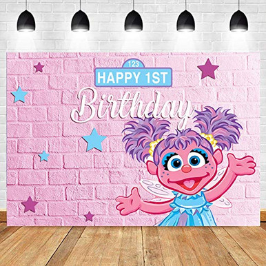 Cartoon Backdrop Abby Cadabby Sesame Street Backdrop for Girl Birthday ...