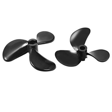 Uxcell RC Boat Propellers 3-Pack - 3.17mm Shaft 27mm Diameter 2-Vane Plastic Props