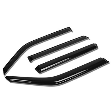 DNA MOTORING WVS-119 Dark Smoke Vent Window Visor – 4-teiliger Satz, Regen- & Sonnenschutz Für Autofenster