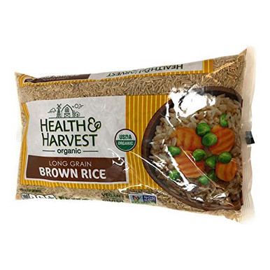 Health and Harvest Rice Brown Long Grain Organic 32 Ounce ...