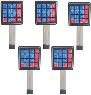 DIYmalls 4x4 Keypad 16 Keys Matrix Array Membrane Switch 8pin Keyboard ...