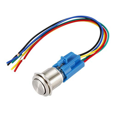 Push Button Socket Joint uxcell Momentary Metal Push Button Switch 19mm Mounting Dia 1NO 1NC COM ...