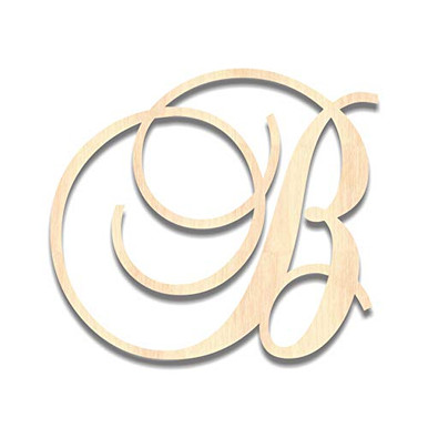 Back40Life - Precision Cut Wood Script Monogram Letter - B Small ...