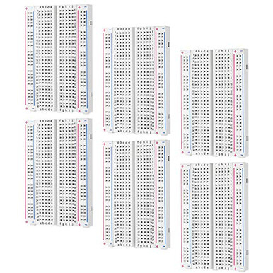 AConnet 6Pcs Solderless Breadboard 400 Points Electronic Breadboard 2 ...