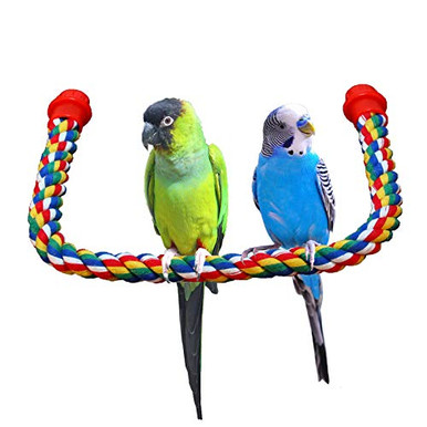 ILESON Bird Rope Perches Stand Ladder Toys for Parrots Parakeets ...