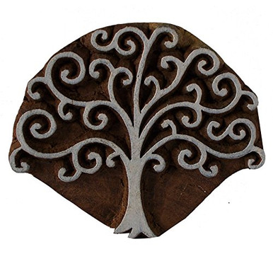 Handmade Floral Textile Printing Clay Potter Block Craft
