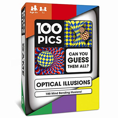100 PICS Optical Illusions Game - Fun Pocket Flash Card Games for Smart ...