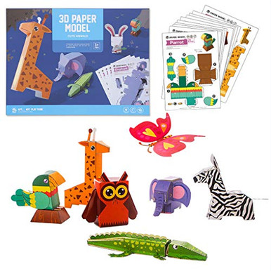 3D Paper Puzzles DIY Puzzle Kit for Adults and Kids 3D Paper Animals ...