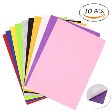 Multi Sheet Color 10 Sheets A4 Funky Foam Multi-Color Adhesive DIY Felt for Children's ...