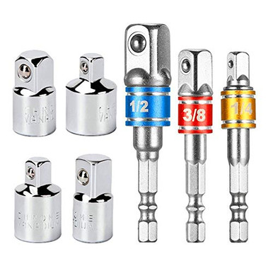 3Pcs 14 38 12 Impact Grade Driver Universal Sockets Adapter Extension ...
