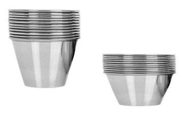 24-Pack Stainless Steel Ramekin Cups - 2 Sizes (1.5oz & 2.5oz) Commercial Grade Dipping Sauce Cups