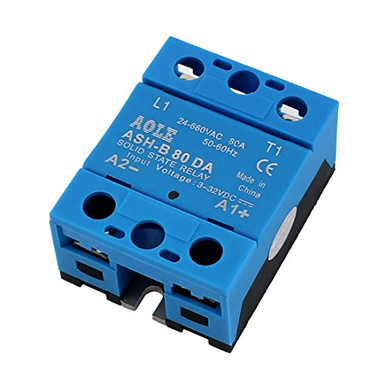 uxcell ASH-B80DA 4-32VDC to 24-660VAC 80A Single Phase Solid State ...