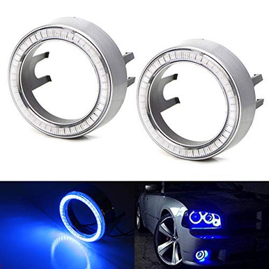 iJDMTOY One Pair Ultra Blue 40-SMD LED Halo Ring Angel Eyes Shrouds For ...