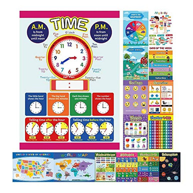 15 Large Laminated Educational Posters for Kindergarten Preschool ...