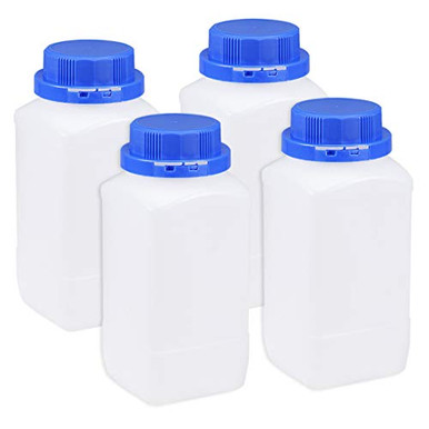 Reagents Storage Containers uxcell Plastic Lab Chemical Reagent Bottle 1000ml34oz Wide Mouth Sample ...