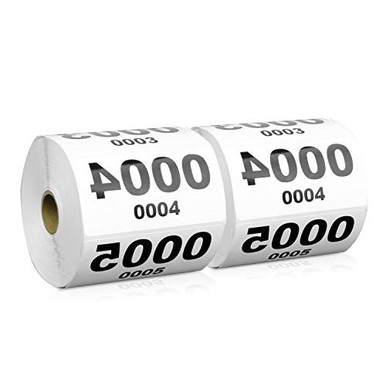 4 x 2 inch 0001-1000 Consecutive Reverse Numbers Labels for Inventory ...