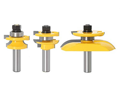 GAFeng Round Over Rail and Stile with Cove Panel Raiser 3 Bit Router ...