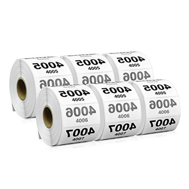 Label Reverse 2 x 1 inch 4001-5000 Consecutive Reverse Numbers Labels for Inventory ...