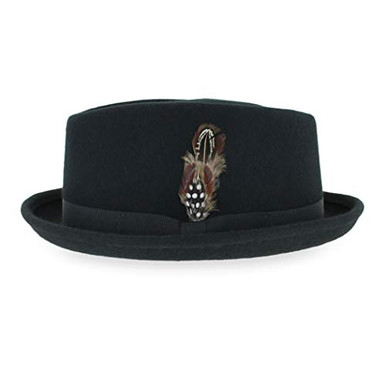 Belfry Crushable Porkpie Fedora Mens Vintage Style Diamond Hat 100 Pure