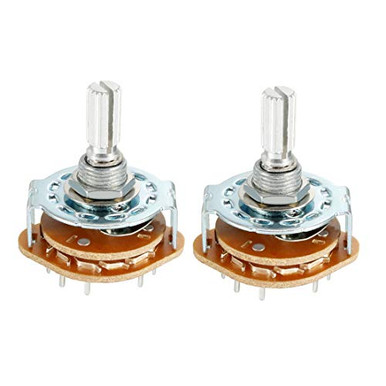 Uxcell 1 Pole 11 Position Rotary Switch Selector | Single Deck Band Channel Selector Switch