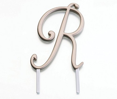 Lillian Rose Monogram Cake Topper Letter R Gold - Warehousesoverstock